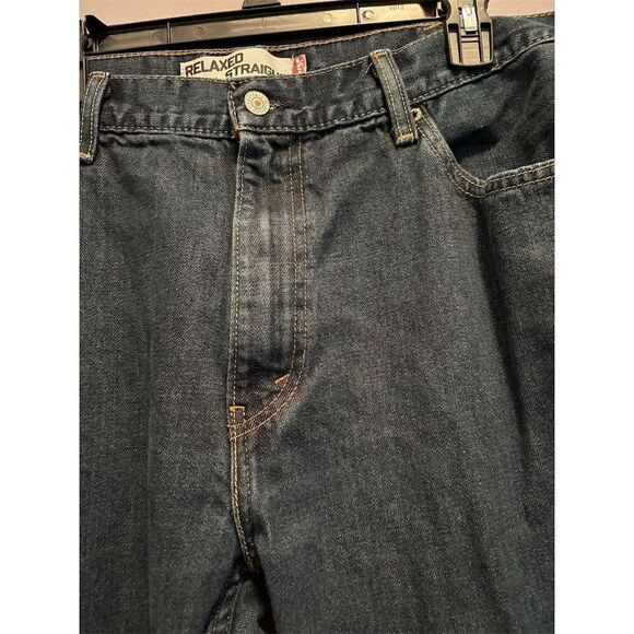 Levi's Men's 559 Relaxed Straight Jeans Blue Size 40BT 40x32 Dark Wash - Picture 3 of 11